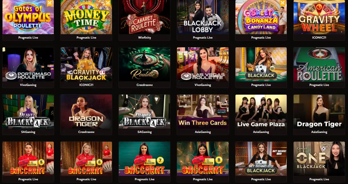 spartaza casino all live games